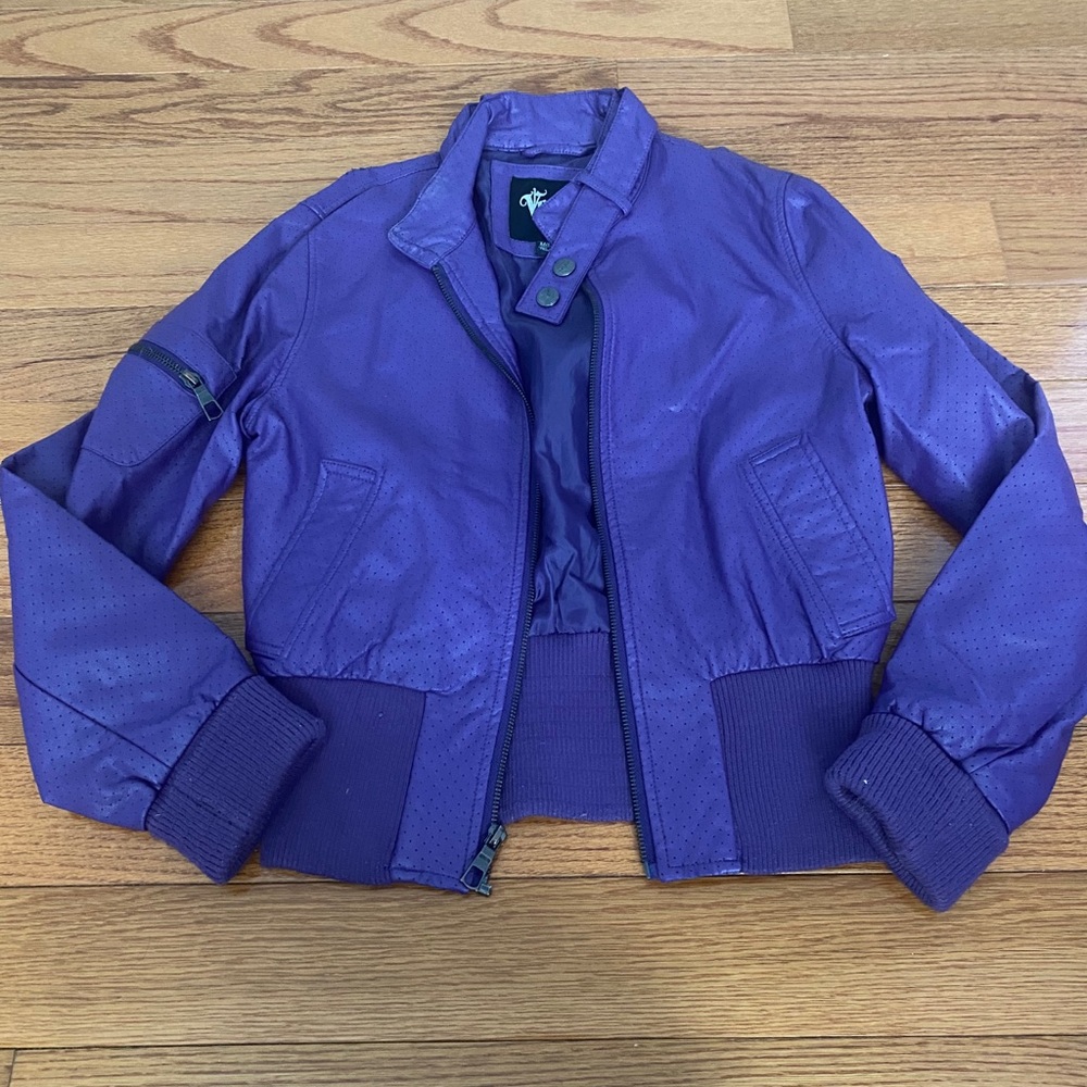 Purple pleather jacket